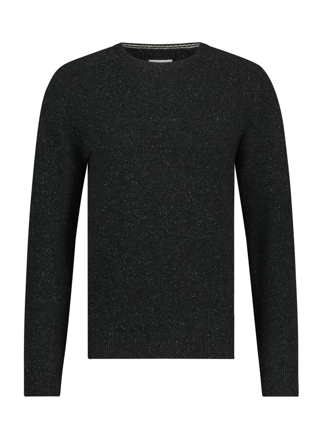 State of Art pullover tweed ronde hals grijs