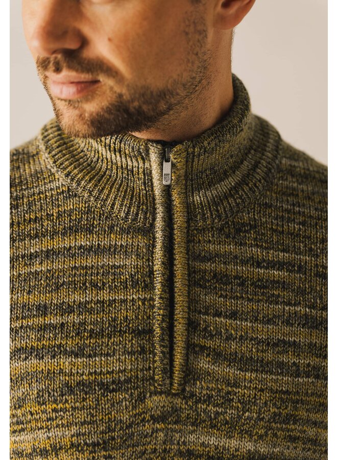 State of Art half zip pullover okergeel