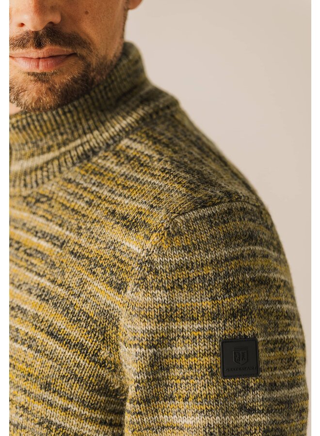 State of Art half zip pullover okergeel