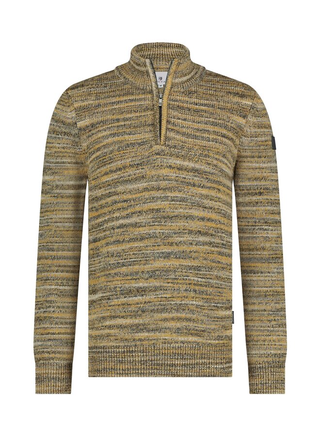 State of Art half zip pullover okergeel