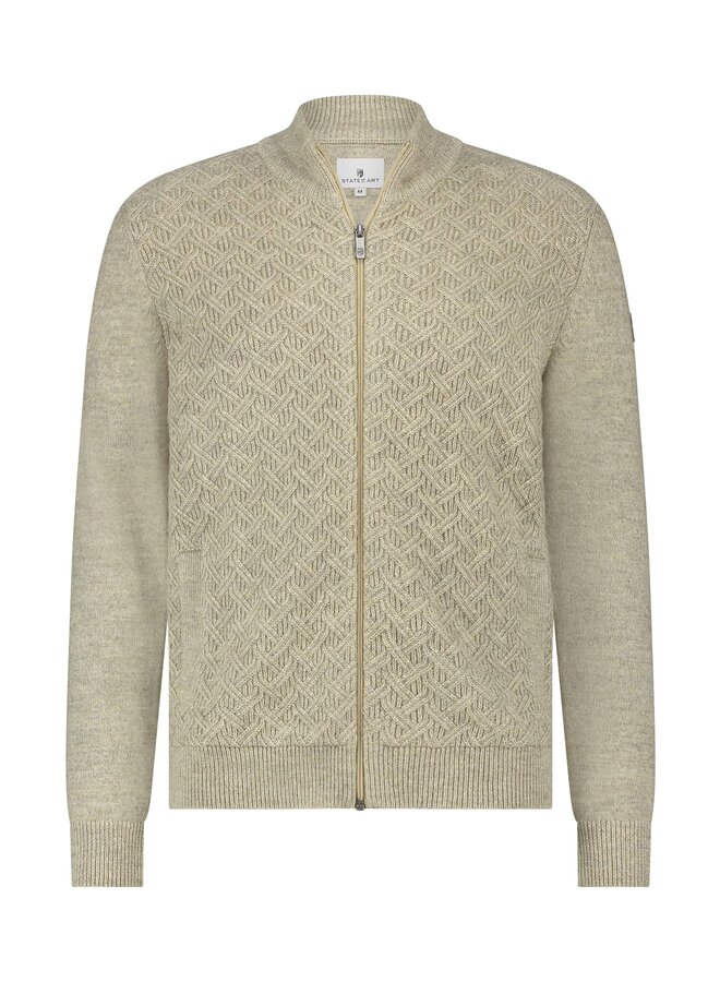 State of Art vest met rits kabel beige