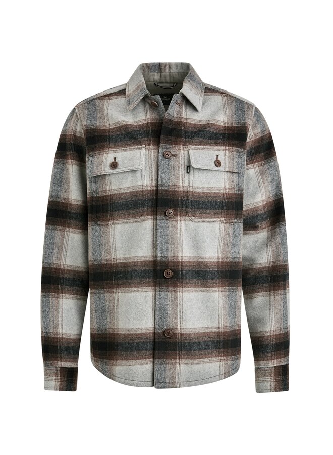 Vanguard overshirt ruit grijs bruin
