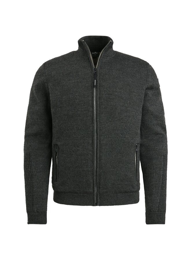 Vanguard gebreid vest met rits grijs