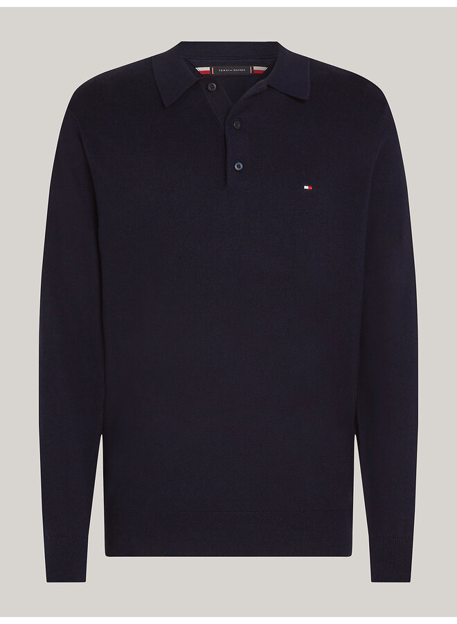 Tommy Hilfiger polo lange mouw navy