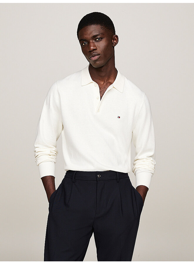 Tommy Hilfiger polo lange mouw off-white