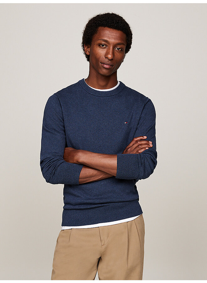 Tommy Hilfiger ronde hals pullover jeansblauw
