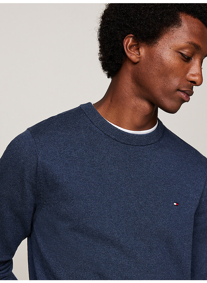 Tommy Hilfiger ronde hals pullover jeansblauw