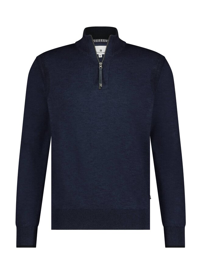 State of Art pullover met rits navy
