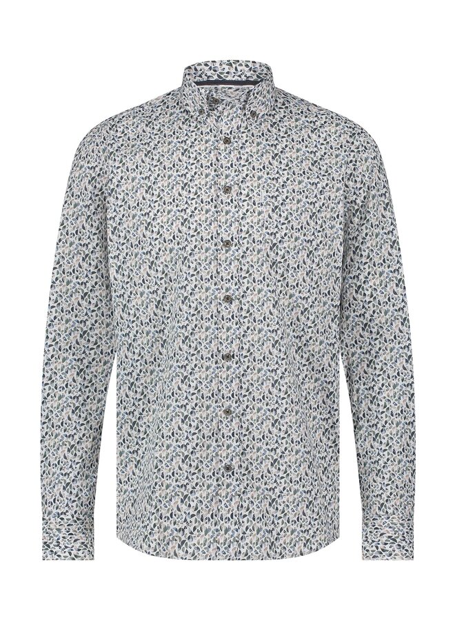 State of Art shirt lange mouw print groen