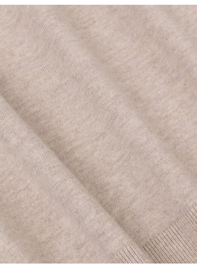 Cavallaro Sorrentino pullover met rits katoen sand