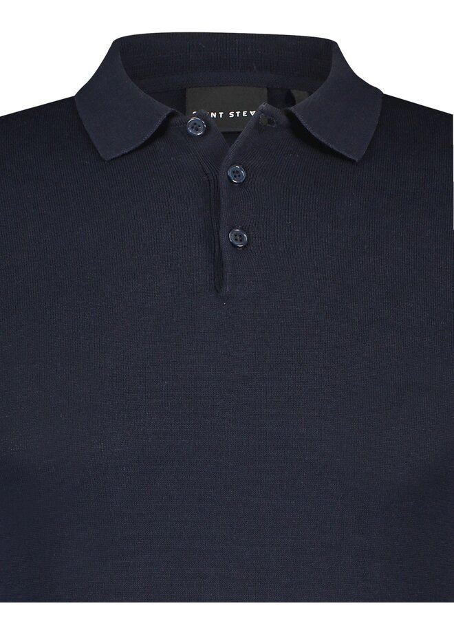 Saint Steve polo lange mouw navy