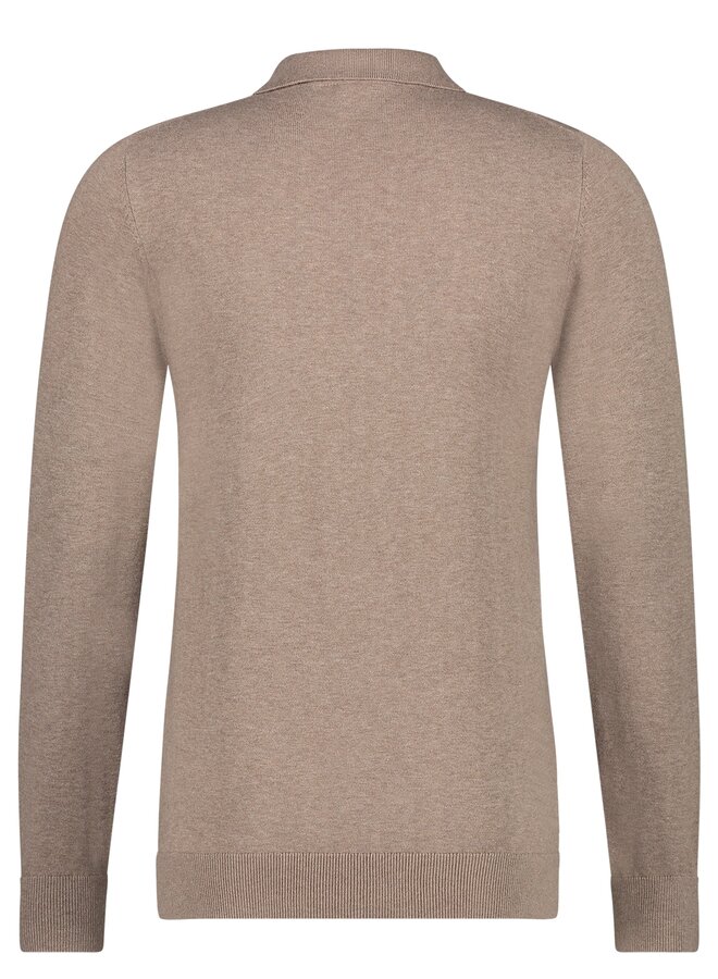 Saint Steve polo lange mouw taupe