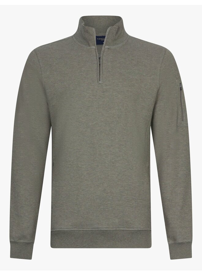 Cavallaro Bellunio half zip pullover light green