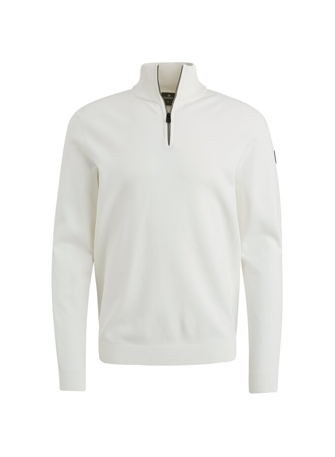 Vanguard half zip pullover viscose blend off white
