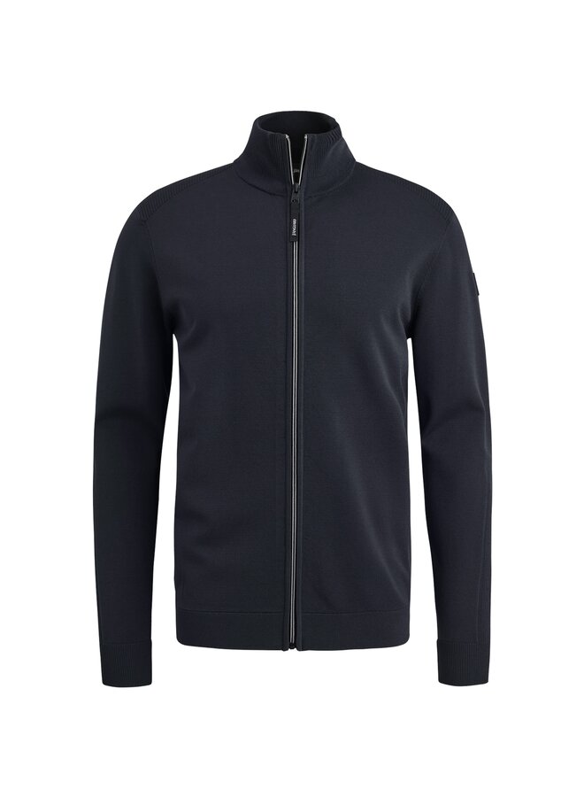 Vanguard viscose blend vest met rits navy