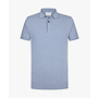 Profuomo polo korte mouw gebreid licht blauw