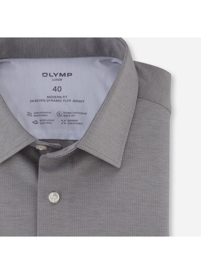Olymp overhemd flex jersey modern fit groen