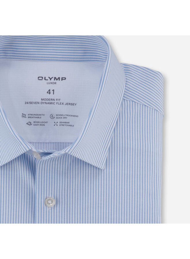 Olymp overhemd flex jersey modern fit streep