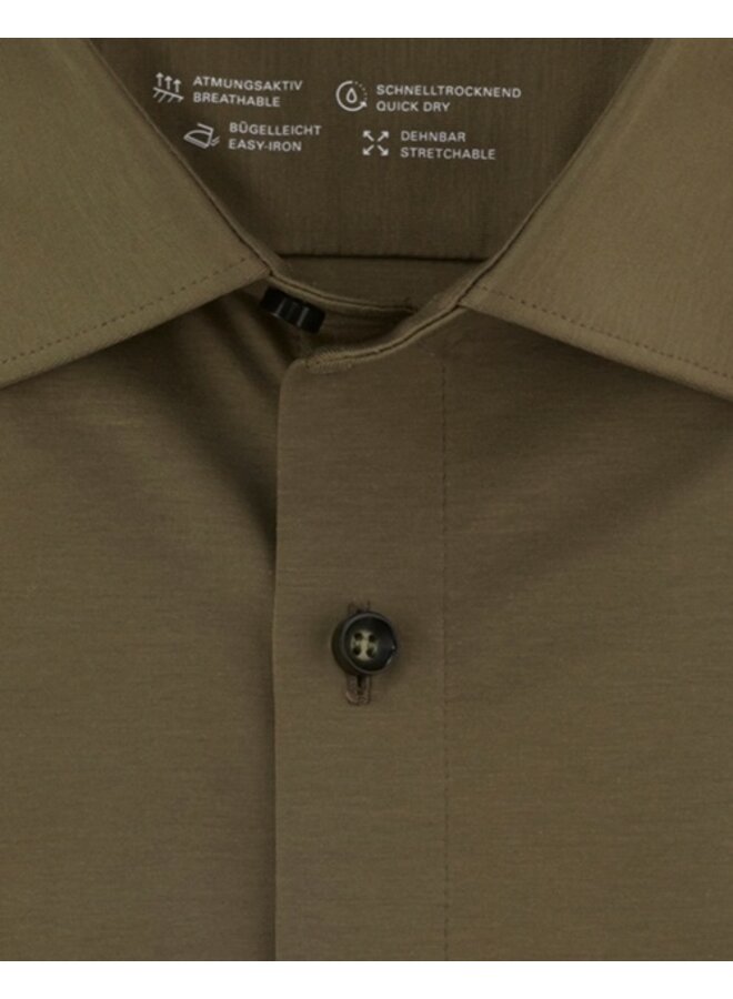 Olymp overhemd Level 5 flex jersey groen