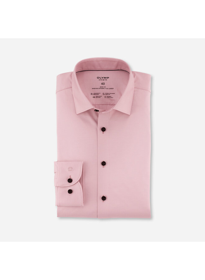 Olymp Level 5 dynamic flex jersey overhemd roze