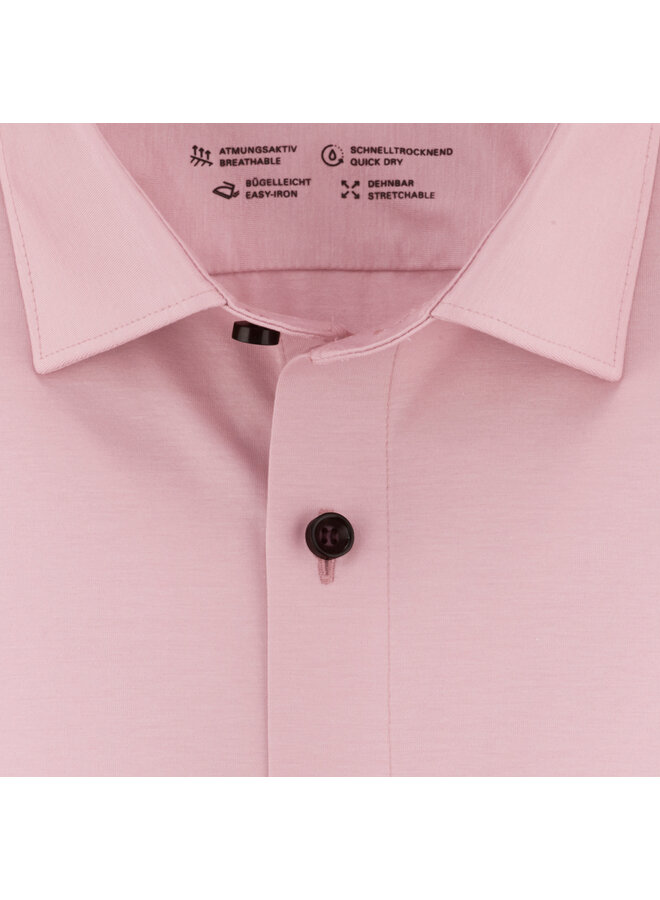Olymp overhemd Level 5 flex jersey roze