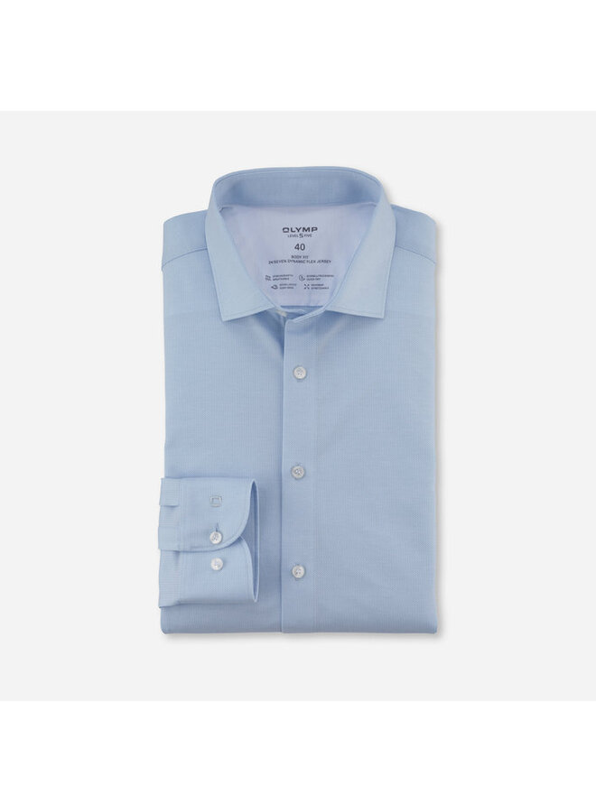 Olymp Level 5 dynamic flex jersey overhemd structure blue
