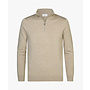 Profuomo half zip luxury basic pullover beige