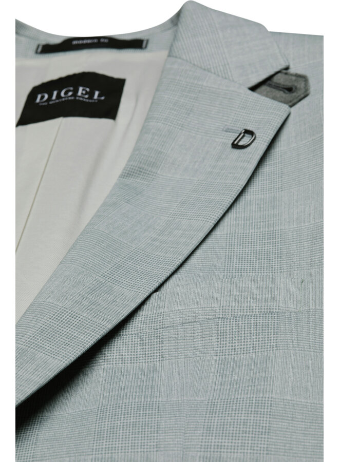 Digel jersey colbert licht groen ruit