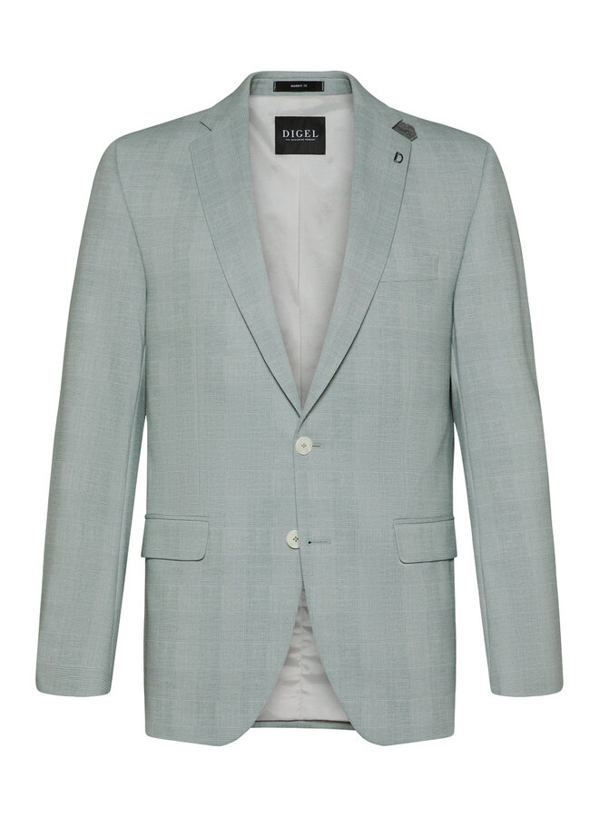 Digel jersey colbert licht groen ruit