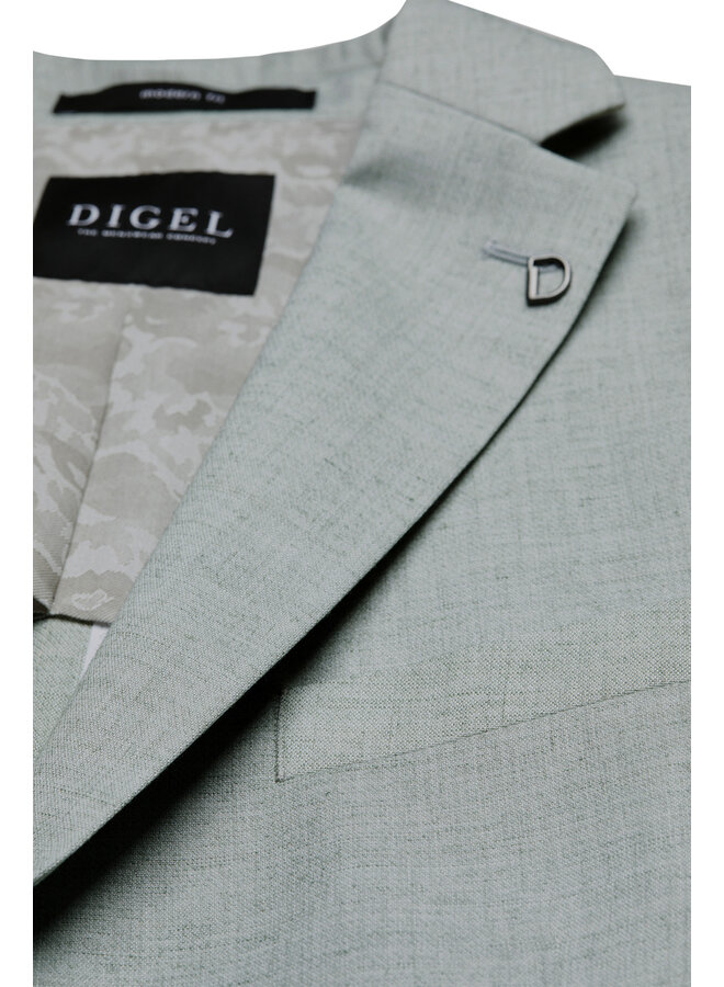 Digel soft linnen colbert stretch licht groen