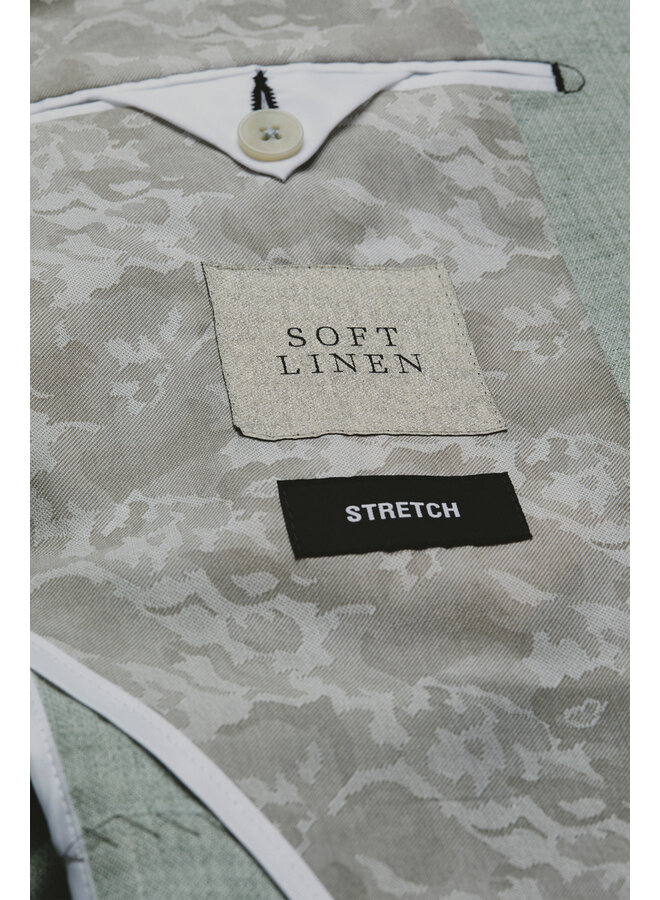 Digel soft linnen colbert stretch licht groen
