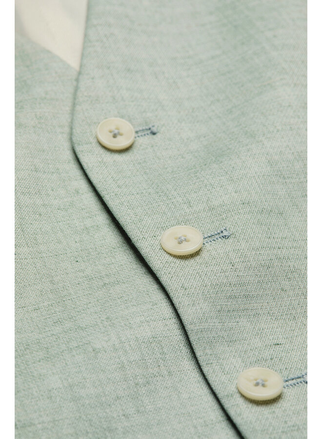 Digel soft linnen stretch gilet licht groen
