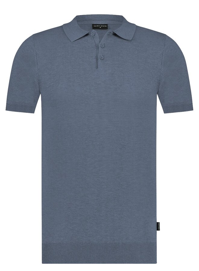 Saint Steve polo korte mouw Chris blue
