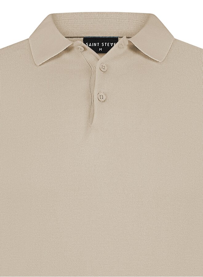 Saint Steve polo korte mouw Chris beige