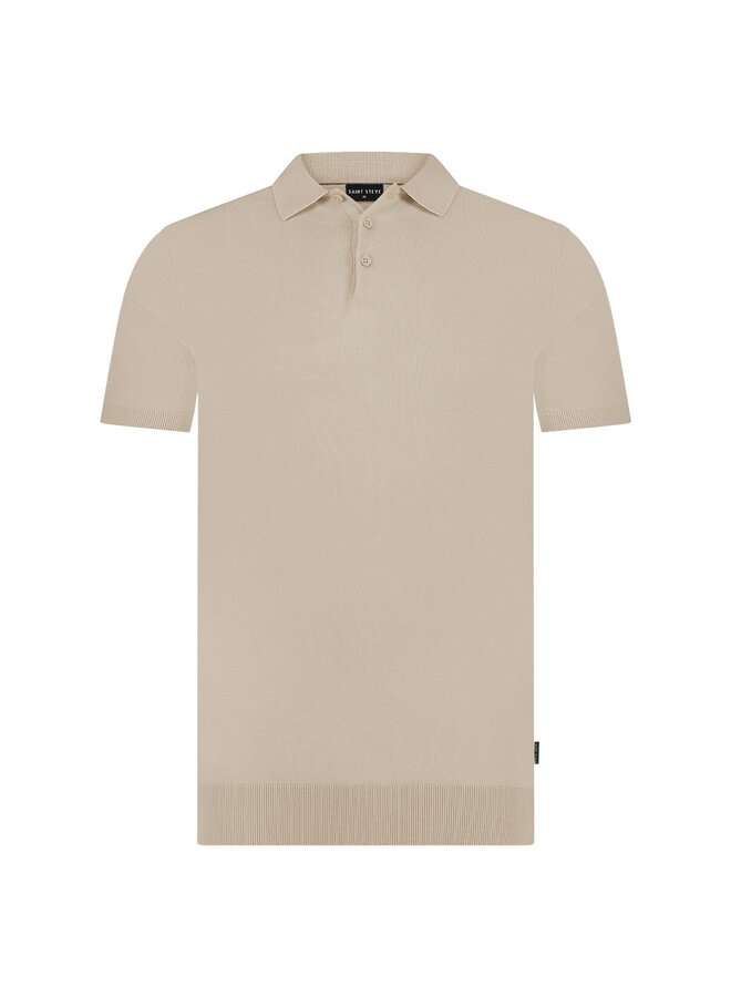 Saint Steve polo korte mouw Chris beige
