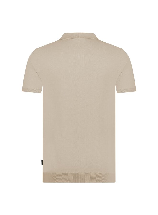 Saint Steve polo korte mouw Chris beige
