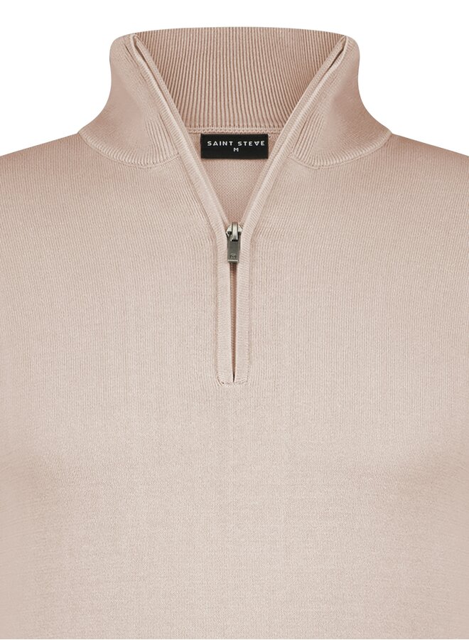 Saint Steve pullover half zip cas oud roze