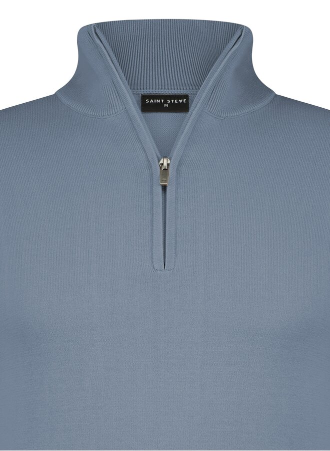 Saint Steve pullover half zip cas blue