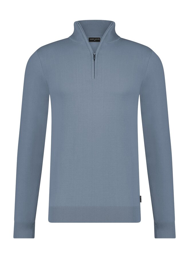 Saint Steve half zip pullover Cas Iron Blue