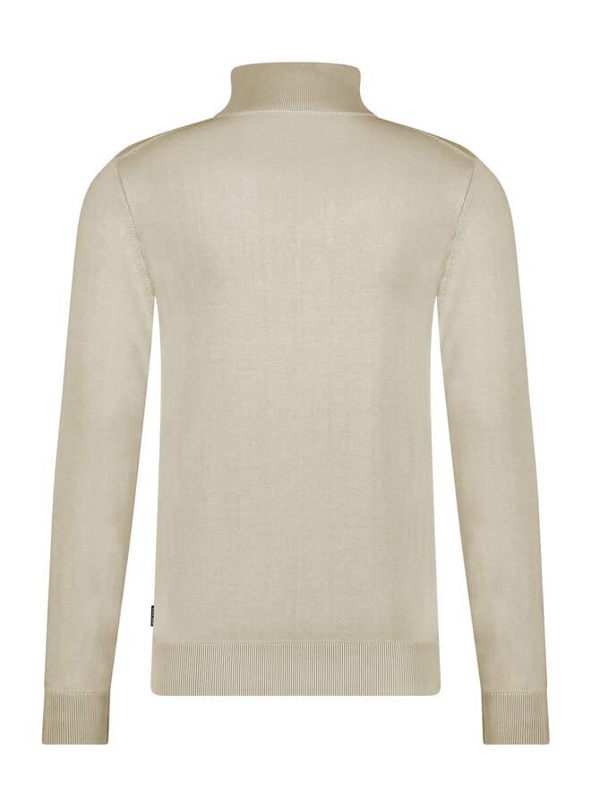Saint Steve pullover half zip cas beige