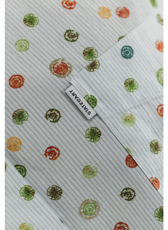 State of Art shirt lange mouw fancy print groen