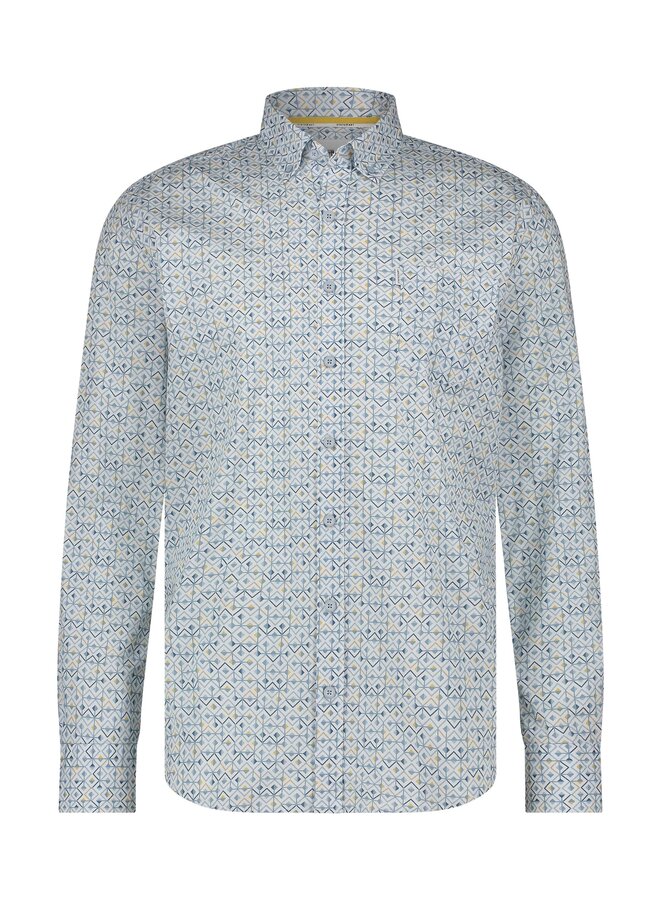 State of Art shirt lange mouw print blue