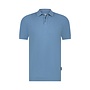 State of Art polo korte mouw gebreid licht blauw