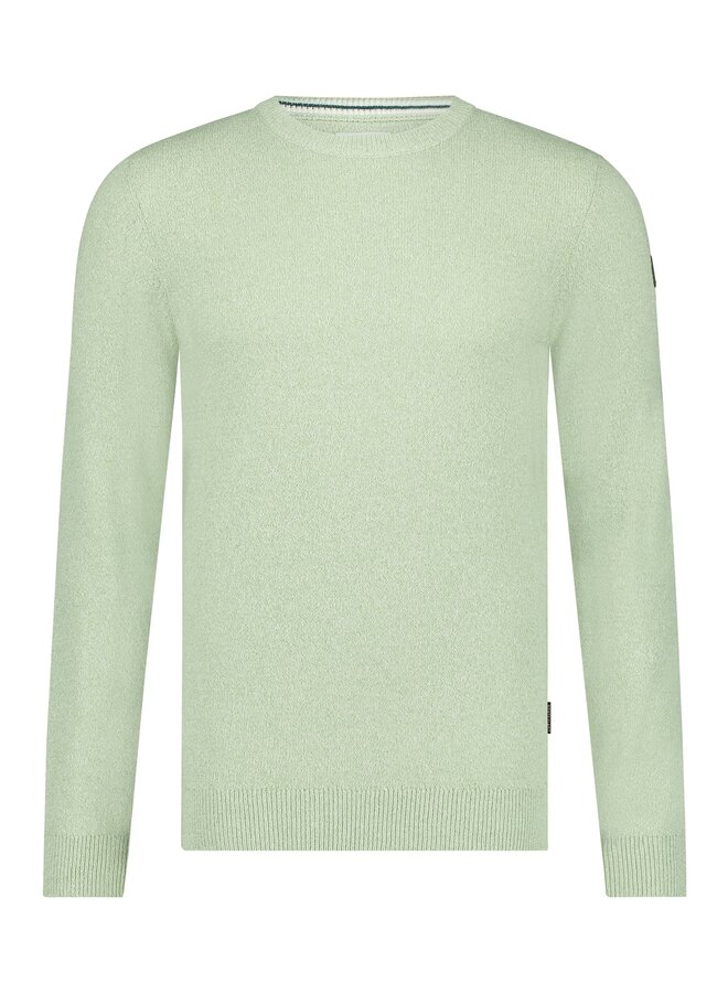State of Art trui met ronde hals licht groen