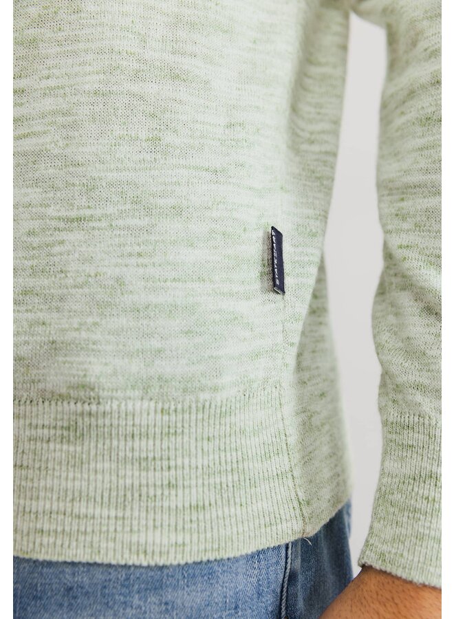 State of Art trui met half zip licht groen