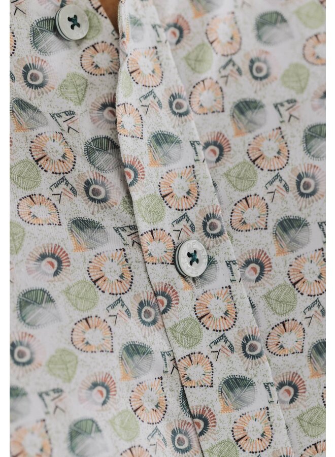 State of Art geprint shirt met lange mouw oranje