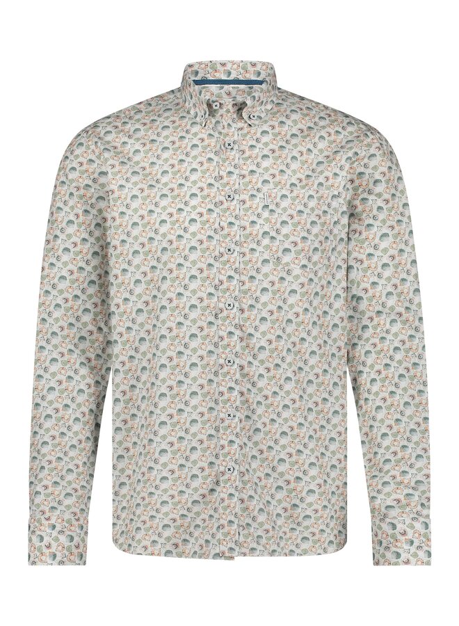 State of Art geprint shirt met lange mouw oranje