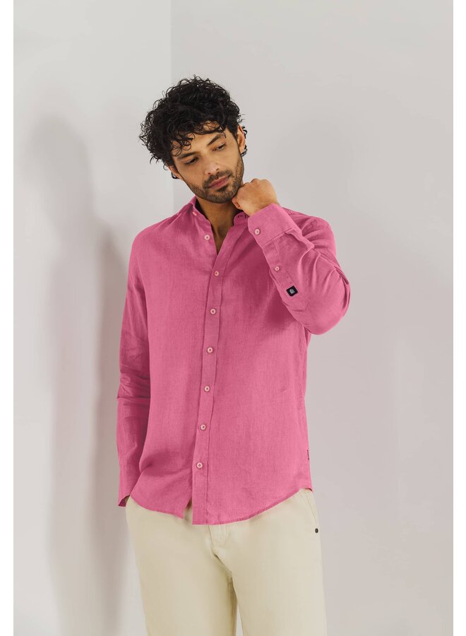 State of Art shirt lange mouw linnen roze