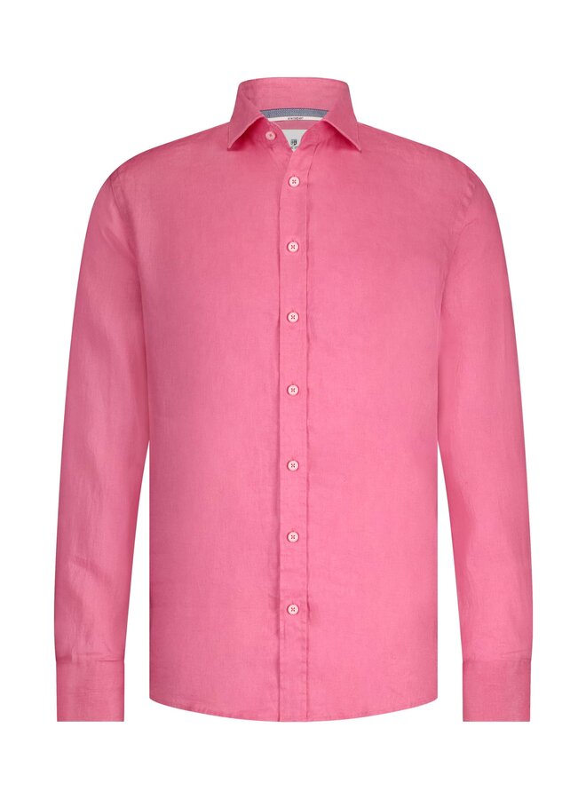 State of Art overhemd lange mouw linnen roze