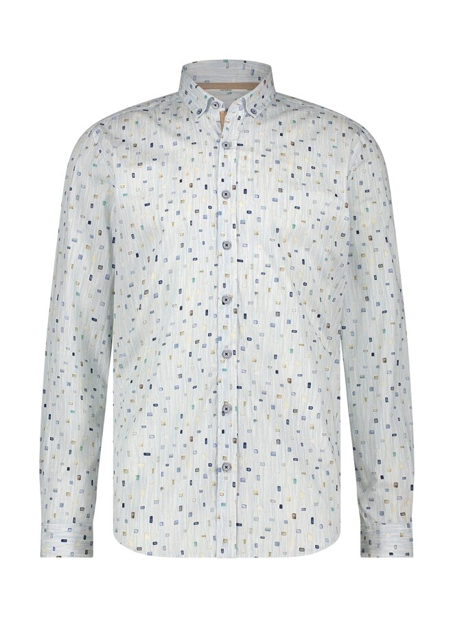 State of Art overhemd lange mouw print blue